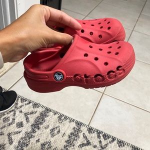 Red crocs